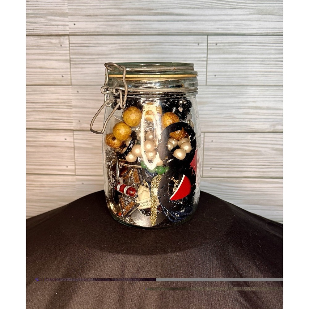 Mystery Mixed Jewelry Jar: Vintage to Modern Costume All Wearable Jewelry #8 Lot